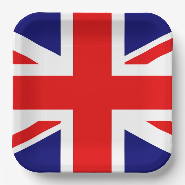 UNION JACK - THE BRITISH FLAG      PAPER PLATE (Front)