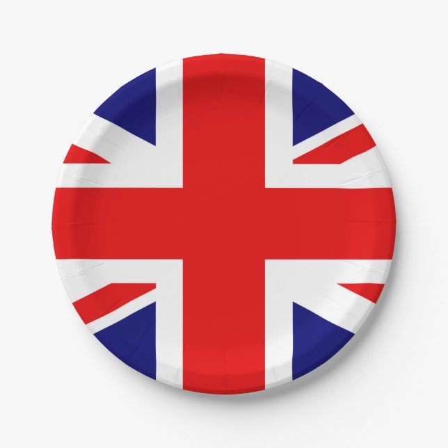UNION JACK - THE BRITISH FLAG      PAPER PLATE (Front)