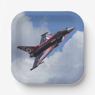 Union Jack Typhoon Paper Plate