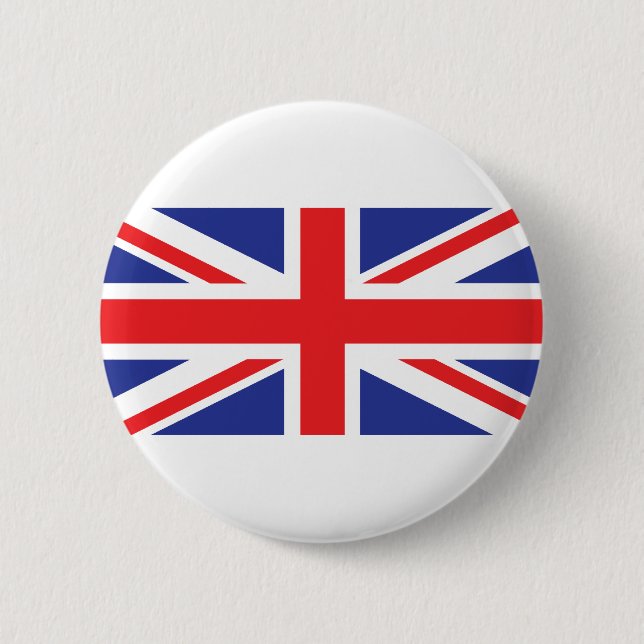Union Jack UK Flag 6 Cm Round Badge (Front)