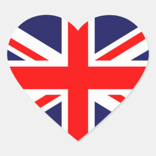 Union Jack - UK Flag Heart Sticker