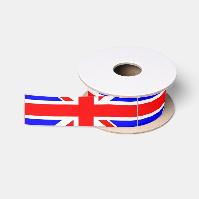 Union Jack UK flag Satin Ribbon (Spool)