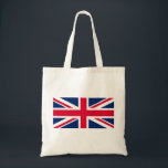 Union Jack  - UK Flag Tote Bag<br><div class="desc">The Union Jack or Union Flag, is the national flag of the United Kingdom. The flag also has an official status in some other Commonwealth realms. It is, by law, an official flag in Canada and known there as the Royal Union Flag. The flag combines three flags: the red cross...</div>