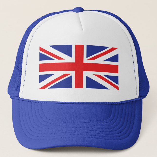 Union Jack UK Flag Trucker Hat (Front)