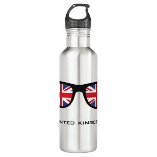Union Jack UK Shades custom water bottles