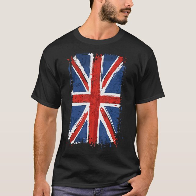 Union Jack  UK Tee British Flag  Great Britain (Front)