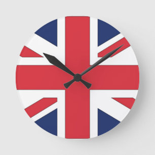 Union Jack, Union Flag of Great Britian Round Clock
