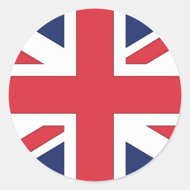 Union Jack/ Union Flag of United Kingdom Classic Round Sticker (Front)