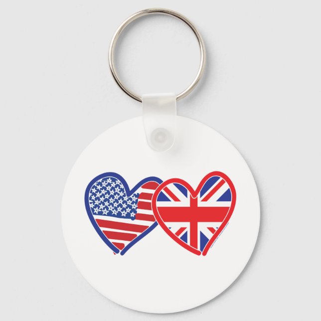 Union Jack/USA Key Ring (Front)