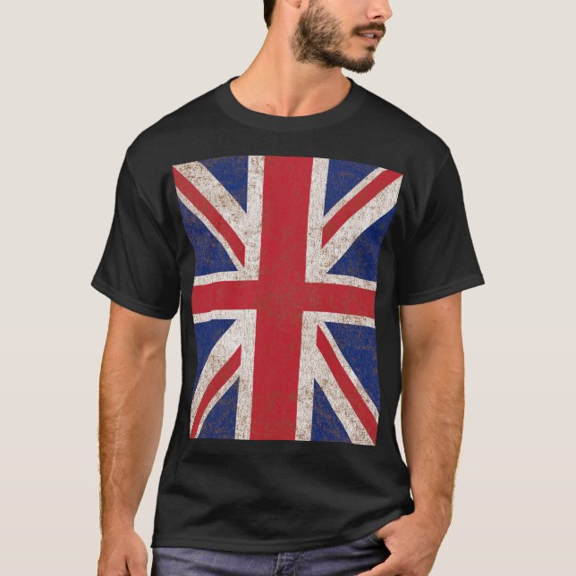 Union Jack Vertical Retro T-Shirt (Front)