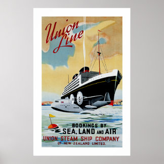 Union Line of New Zealand Poster