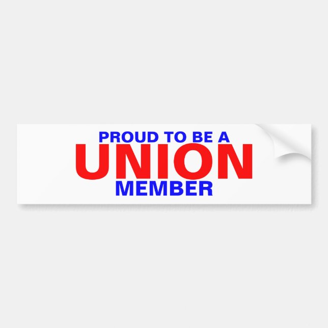 UNION MEMBER BUMPER STICKER (Front)