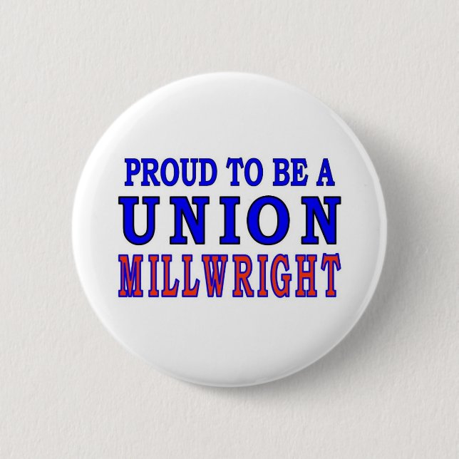 UNION MILLWRIGHT 6 CM ROUND BADGE (Front)