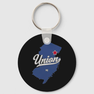 Union New Jersey Nj Map  Key Ring