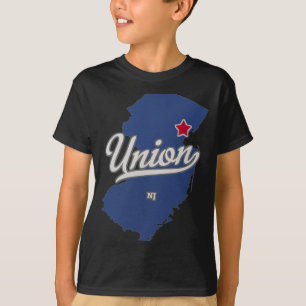 Union New Jersey Nj Map T-Shirt
