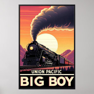 Union Pacific Big Boy Vintage Train Poster
