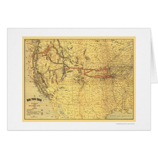 Union Pacific Railroad Map 1900 (Front Horizontal)