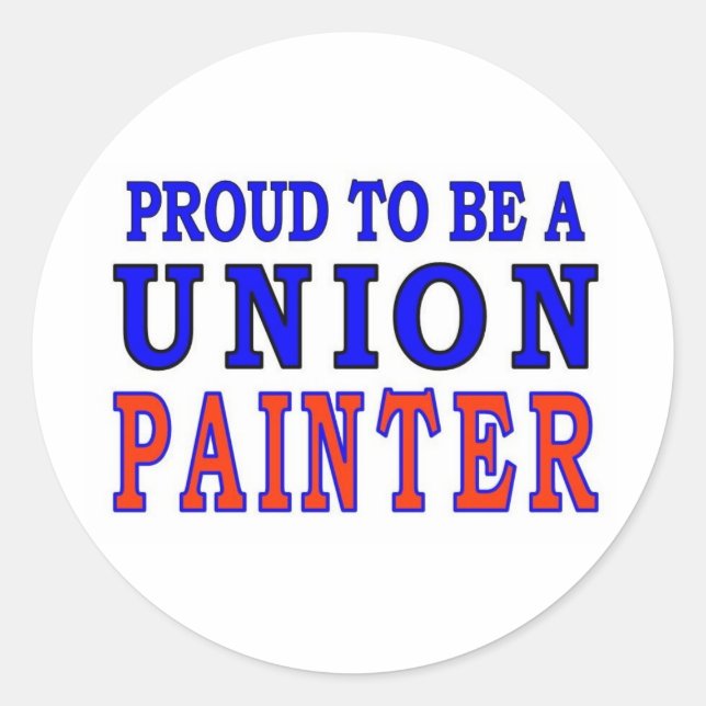 UNION PAINTER CLASSIC ROUND STICKER (Front)