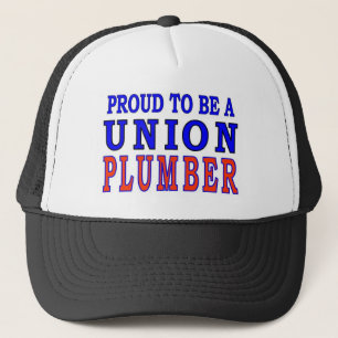 UNION PLUMBER TRUCKER HAT