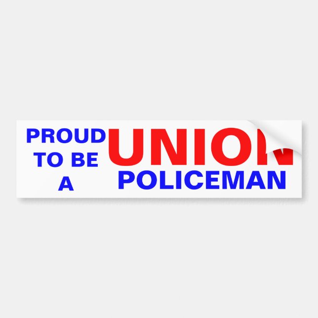 UNION POLICEMAN BUMPER STICKER (Front)
