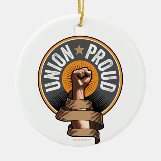 Union Proud Ceramic Tree Decoration (Front)