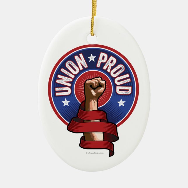 Union Proud Ceramic Tree Decoration (Front)