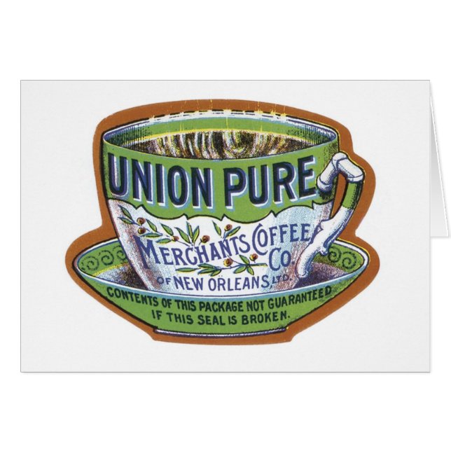 Union Pure Merchant's Coffee Label (Front Horizontal)