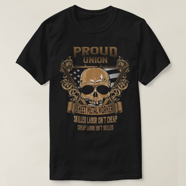 Union Sheet Metal Worker  T-Shirt (Design Front)