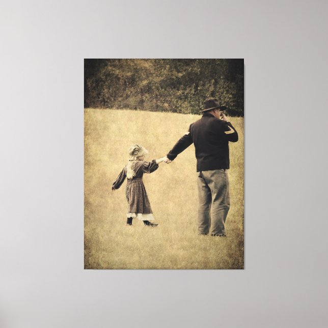 Union Soldier and Daughter Canvas Print (Front)