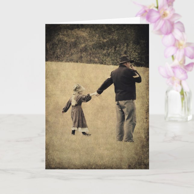 Union Soldier and Daughter Card (Orchid)