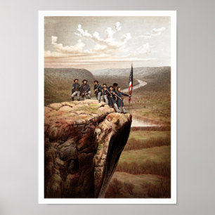 Union Soldiers On Lookout Mountain -- Civil War Poster
