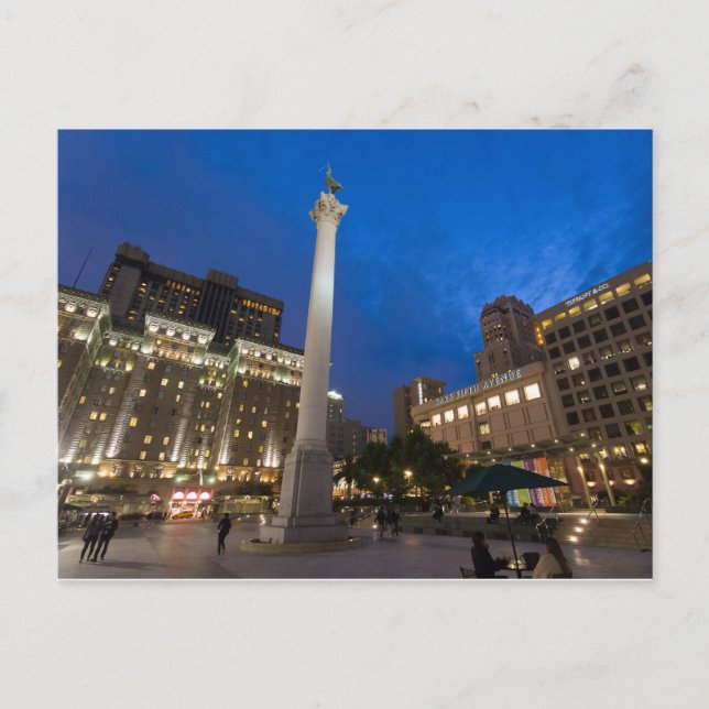 Union Square Downtown San Francisco Postcard (Front)