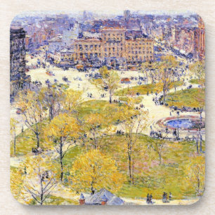 Union Square in Spring by Frederick Childe Hassam Coaster