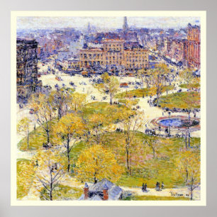 Union Square in Spring by Frederick Childe Hassam Poster