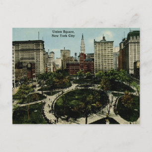 Union Square, New York City Vintage Postcard