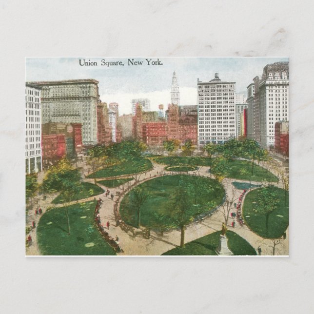 Union Square, New York Postcard (Front)
