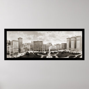 Union Square San Francisco CA Photo 1910 Poster