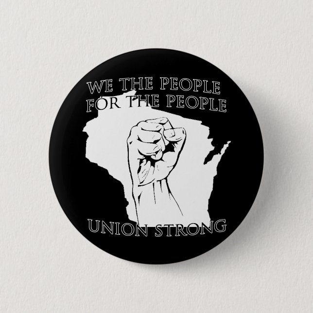 Union Strong 6 Cm Round Badge (Front)