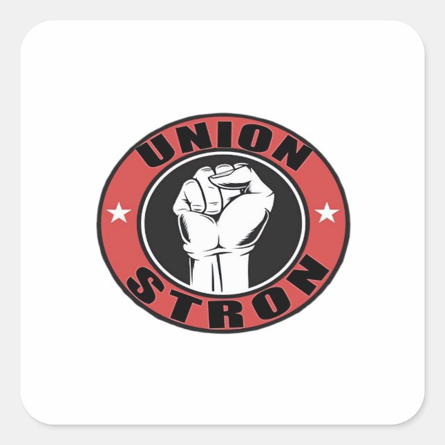 Union Strong American Flag Labour Day  Square Sticker (Front)