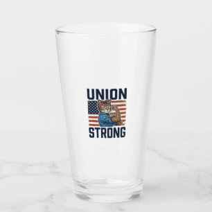 Union Strong Cat Worker Patriotic Vintage Shirt De Glass