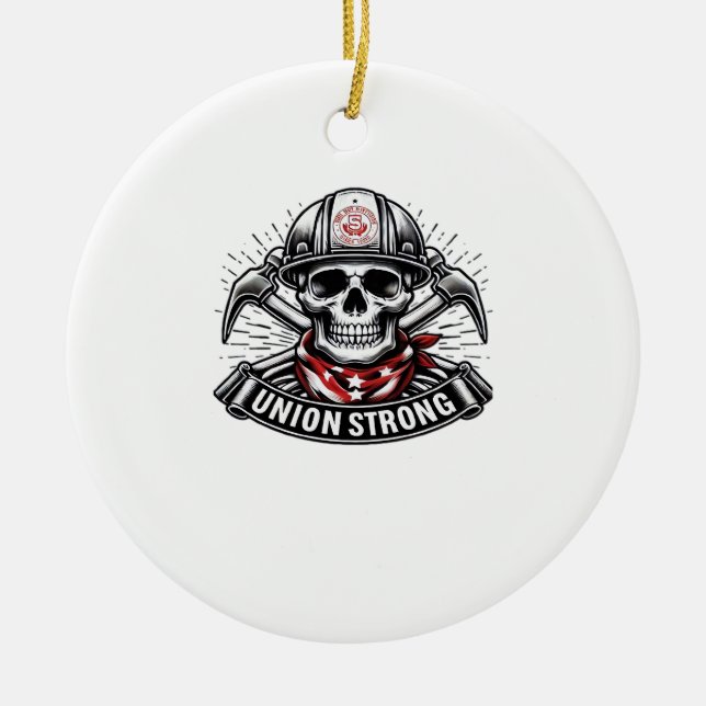Union Strong Classic Viral Ceramic Tree Decoration (Front)