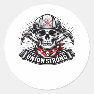 Union Strong Classic Viral Round Sticker