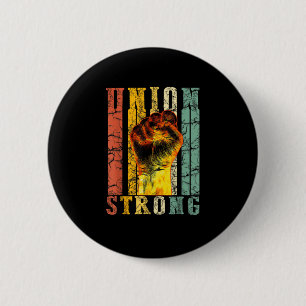 Union Strong Fist Proud Labour Day Workers Septemb 6 Cm Round Badge