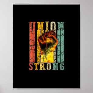 Union Strong Fist Proud Labour Day Workers Septemb Poster