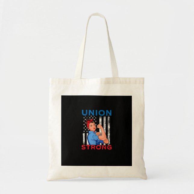 Union Strong - Labour Day Skilled Union Worker Tote Bag (Front)
