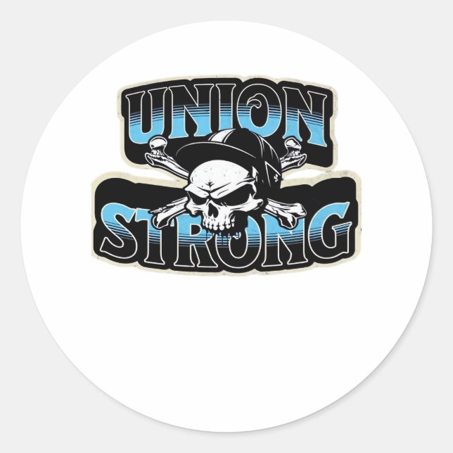 Union Strong Pro Union Hard Hat Union Classic Classic Round Sticker (Front)