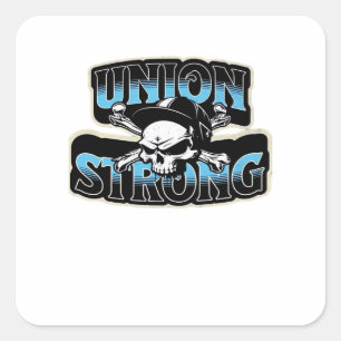 Union Strong Pro Union Hard Hat Union Classic Square Sticker