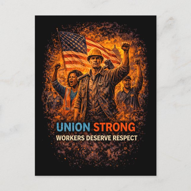 Union Strong Rising Postcard (Front)