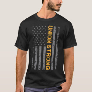Union Strong T-Shirt with American Flag Graphic