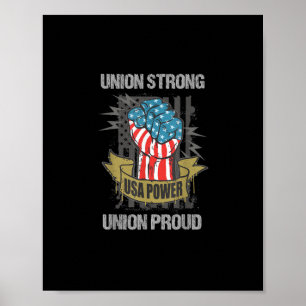 Union Strong Union Proud Labour Day Labour Party Poster